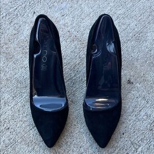 ALDO Classic Black Suede/Genuine Leather Heels for Women